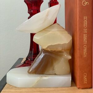 Vintage Onyx Marble sombrero-man bookend